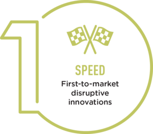 1. Speed - Five-star speed to market on new innovations