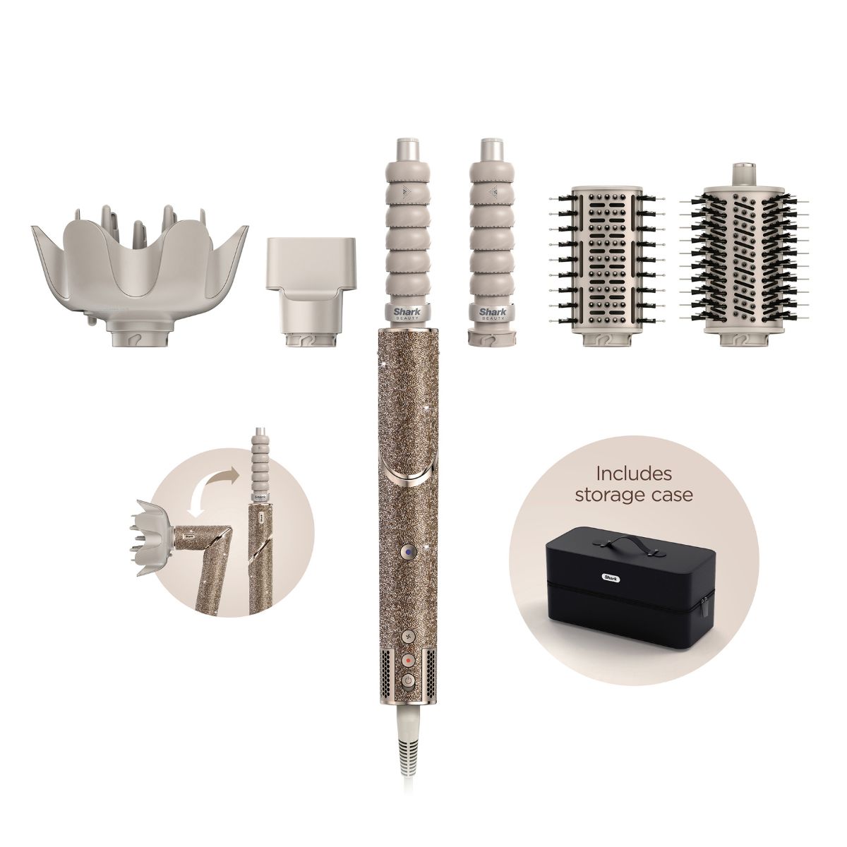Shark FlexStyle Air Styling & Drying System, Gold Sparkle