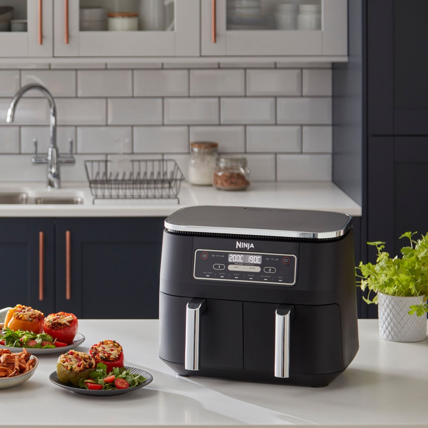 Ninja Foodi 6-in-1 2-Basket Air Fryer 7.6L