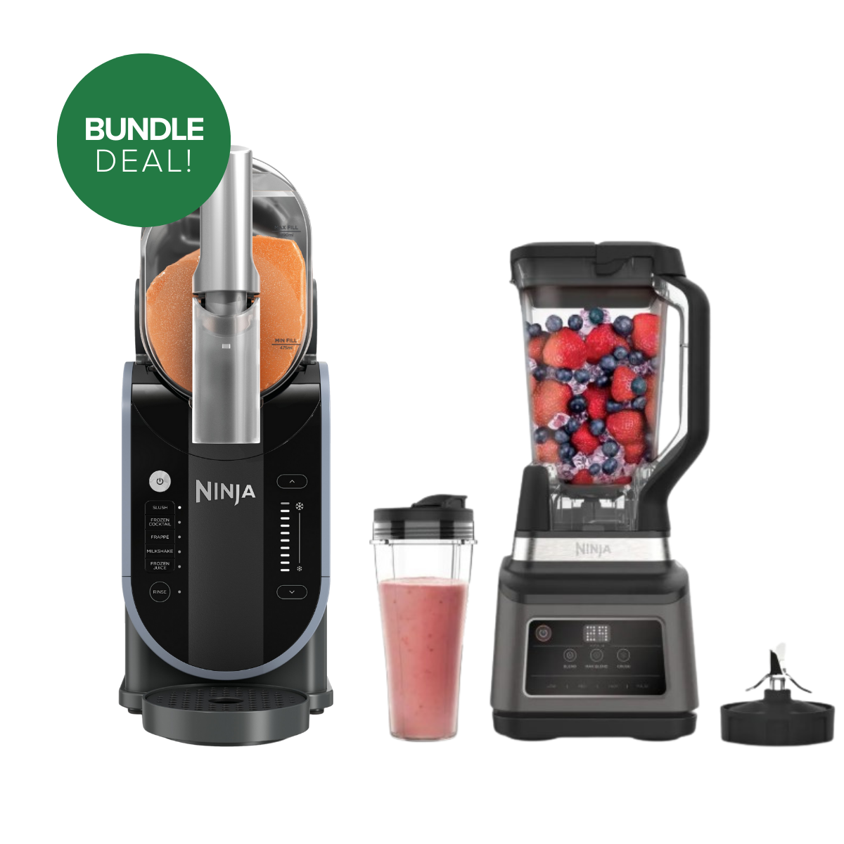 Ninja SLUSHi Frozen Drink Maker & 2 in 1 Blender Bundle