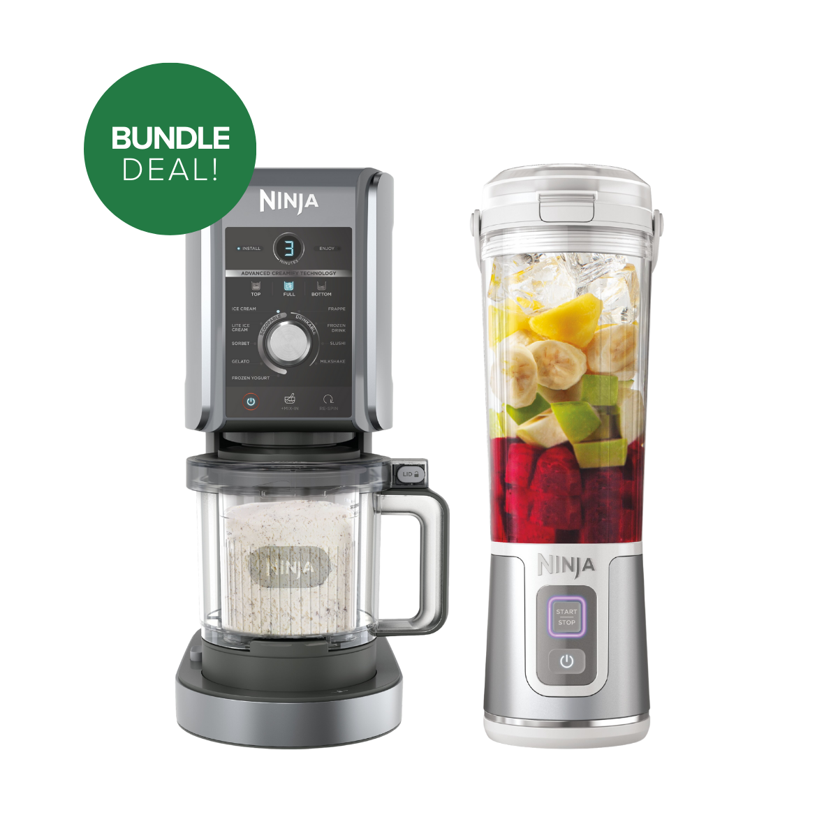 Ninja CREAMi Ice Cream Maker & Blender Blast Bundle